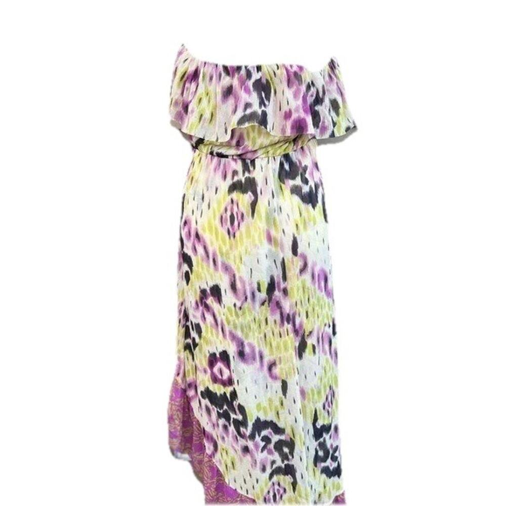Anthropologie multicolored dress a line Women size M A000280 - Picture 7 of 10